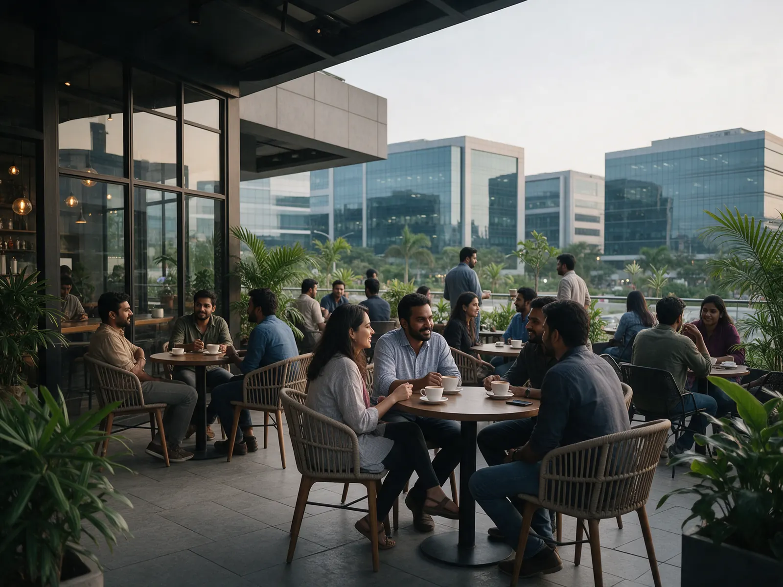 After-work coffee in Hitech City
